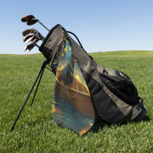 Australische Kelpie kerstvakantie Golfhanddoek (Groen)