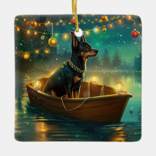 Australische Kelpie kerstvakantie Keramisch Ornament (Voorkant)