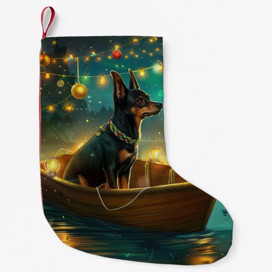 Australische Kelpie kerstvakantie Kleine Kerstsok (Voorkant)