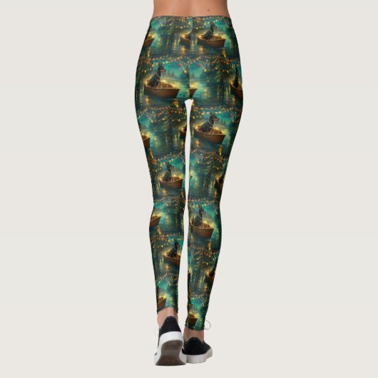 Australische Kelpie kerstvakantie Leggings (Achterkant)