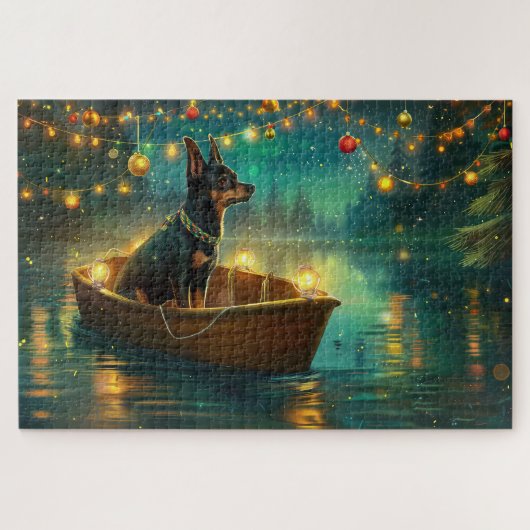 Australische Kelpie kerstvakantie Legpuzzel (Horizontaal)
