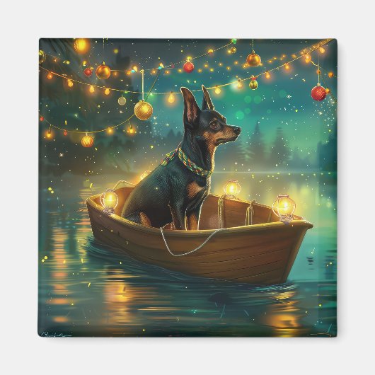 Australische Kelpie kerstvakantie Magneet (Voorkant)