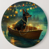 Australische Kelpie kerstvakantie Ronde Button 6,0 Cm (Voorkant)
