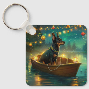 Australische Kelpie kerstvakantie Sleutelhanger