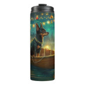 Australische Kelpie kerstvakantie Thermosbeker (Voorkant)