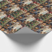 Australische Kelpie Kuddebeheer Kerst Kunst Cadeaupapier (Hoek)