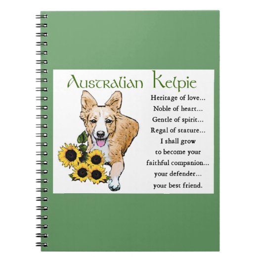 Australische Kelpie Kunst Notitieboek (Voorkant)