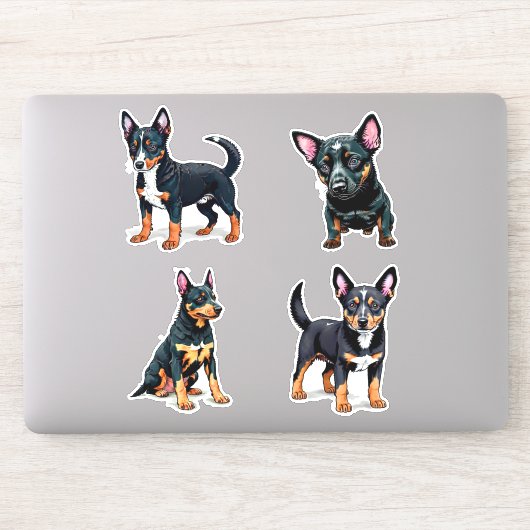 Australische Kelpie leuke puppy cartoon Sticker (Computer)
