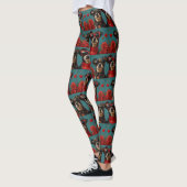 Australische Kelpie met hart Rozen Valentijnsdag Leggings (Links)