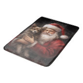 Australische Kelpie met Kerstman Kerstmis Badmat (Gekanteld)