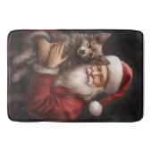 Australische Kelpie met Kerstman Kerstmis Badmat (Voorkant)