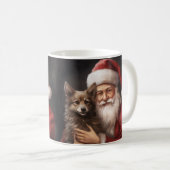 Australische Kelpie met Kerstman Kerstmis Koffiemok (Voorkant rechts)