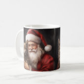 Australische Kelpie met Kerstman Kerstmis Koffiemok (Voorkant links)