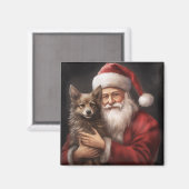 Australische Kelpie met Kerstman Kerstmis Magneet (Voorkant / Achterkant)