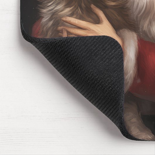 Australische Kelpie met Kerstman Kerstmis Muismat (Hoek)