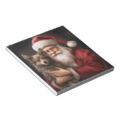 Australische Kelpie met Kerstman Kerstmis Notitieblok (Schuin)