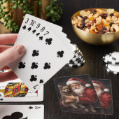 Australische Kelpie met Kerstman Kerstmis Pokerkaarten (Insitu)