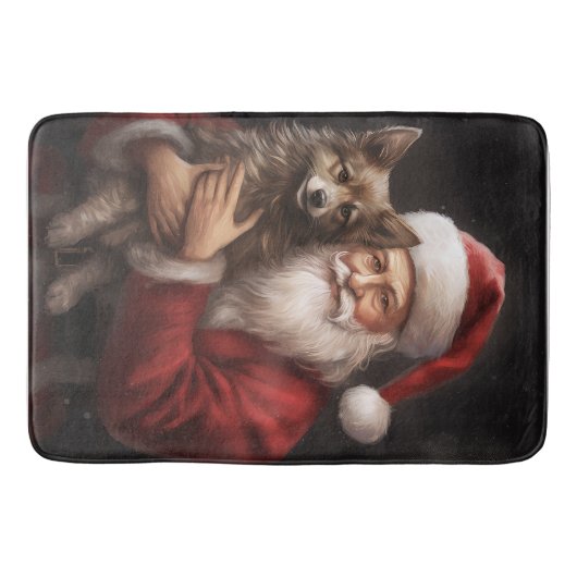 Australische Kelpie met Kerstmis Badmat (Voorkant)