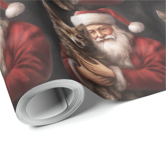 Australische Kelpie met Kerstmis Cadeaupapier (Rol Hoek)