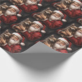 Australische Kelpie met Kerstmis Cadeaupapier (Hoek)