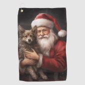 Australische Kelpie met Kerstmis Golfhanddoek (Voorkant)