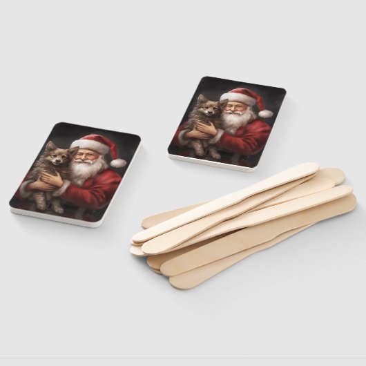 Australische Kelpie met Kerstmis Handwaaier (Niet-gemonteerd)