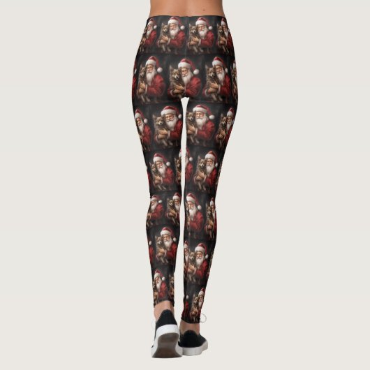 Australische Kelpie met Kerstmis Leggings (Achterkant)