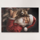 Australische Kelpie met Kerstmis Legpuzzel (Horizontaal)
