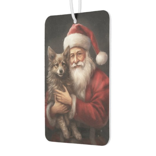 Australische Kelpie met Kerstmis Luchtverfrisser (Links)