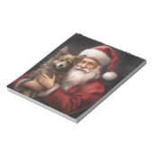 Australische Kelpie met Kerstmis Notitieblok (Linkerzijde)