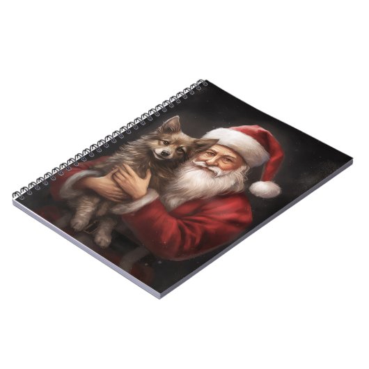 Australische Kelpie met Kerstmis Notitieboek (Linkerzijde)