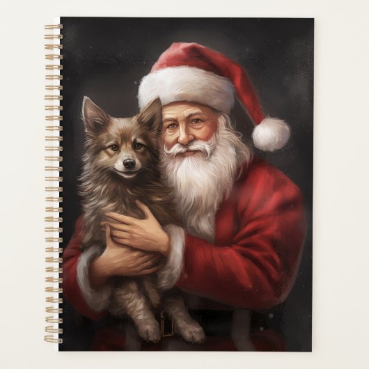 Australische Kelpie met Kerstmis Planner (Voorkant)