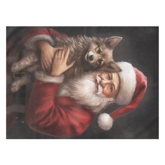 Australische Kelpie met Kerstmis Tafelkleed (Voorkant (Horizontaal))