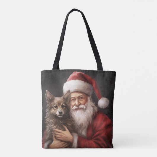 Australische Kelpie met Kerstmis Tote Bag (Achterkant)