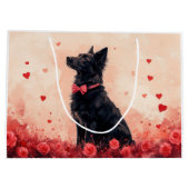 Australische Kelpie met Rozen - Valentijnsdag Groot Cadeauzakje (Achterkant)