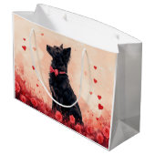 Australische Kelpie met Rozen - Valentijnsdag Groot Cadeauzakje (Achterkant Gekanteld)