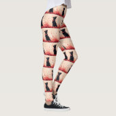 Australische Kelpie met Rozen - Valentijnsdag Leggings (Rechts)