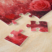 Australische Kelpie met Rozen - Valentijnsdag Legpuzzel (Zijkant)