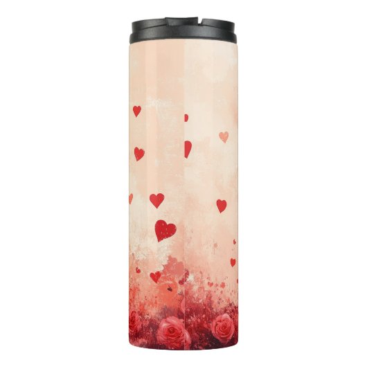 Australische Kelpie met Rozen - Valentijnsdag Thermosbeker (Achterkant)