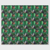 Australische Kelpie motor St. Patrick's Day Cadeaupapier (Vlak)