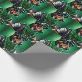 Australische Kelpie motor St. Patrick's Day Cadeaupapier (Hoek)