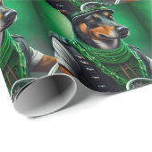 Australische Kelpie motor St. Patrick's Day Cadeaupapier (Rol Hoek)