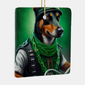 Australische Kelpie motor St. Patrick's Day Keramisch Ornament (Rechts)