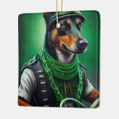 Australische Kelpie motor St. Patrick's Day Keramisch Ornament (Links)