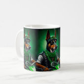 Australische Kelpie motor St. Patrick's Day Koffiemok (Voorkant links)