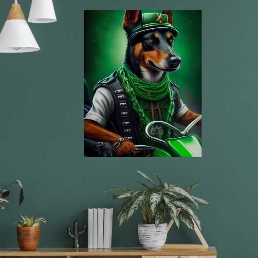 Australische Kelpie motor St. Patrick's Day Poster (Woonkamer 1)