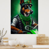 Australische Kelpie motor St. Patrick's Day Poster (Keuken)