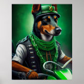 Australische Kelpie motor St. Patrick's Day Poster (Voorkant)