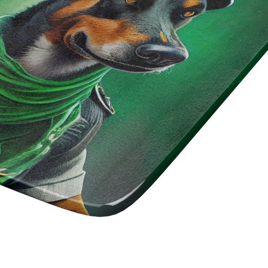 Australische Kelpie motor St. Patrick's Day Snijplank (Hoek)