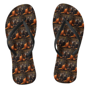 Australische Kelpie Puppy Autumn Delight Pumpkin Teenslippers